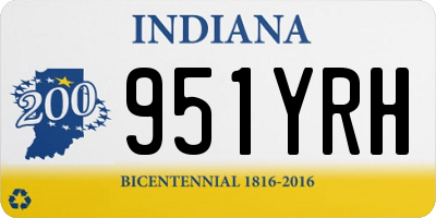 IN license plate 951YRH