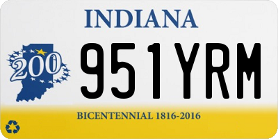 IN license plate 951YRM