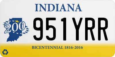 IN license plate 951YRR