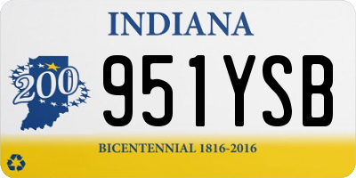 IN license plate 951YSB