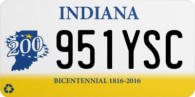 IN license plate 951YSC