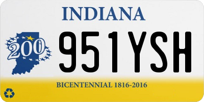 IN license plate 951YSH