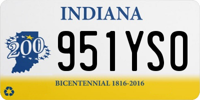 IN license plate 951YSO