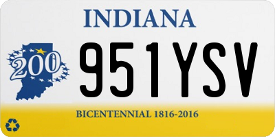 IN license plate 951YSV