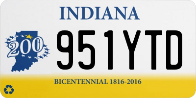 IN license plate 951YTD