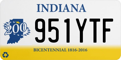 IN license plate 951YTF