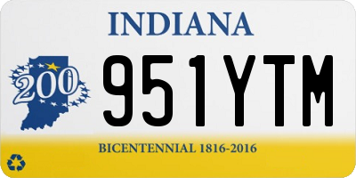 IN license plate 951YTM