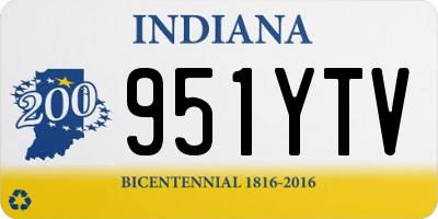 IN license plate 951YTV