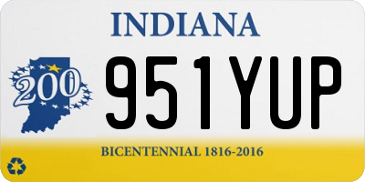 IN license plate 951YUP