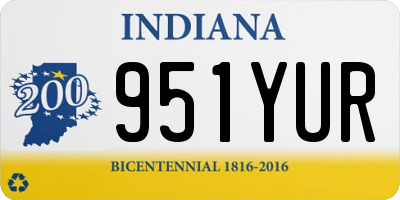 IN license plate 951YUR