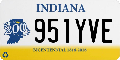 IN license plate 951YVE