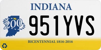 IN license plate 951YVS