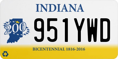 IN license plate 951YWD