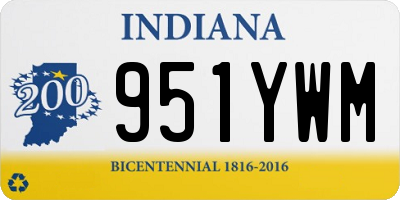 IN license plate 951YWM