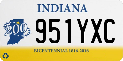 IN license plate 951YXC