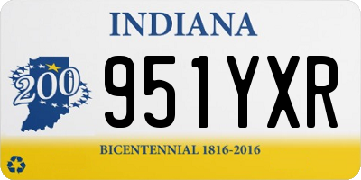 IN license plate 951YXR