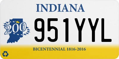 IN license plate 951YYL