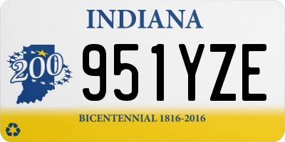 IN license plate 951YZE