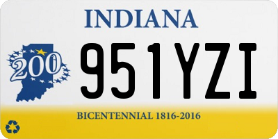 IN license plate 951YZI