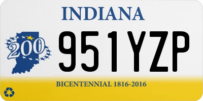 IN license plate 951YZP