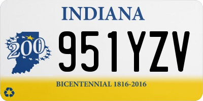 IN license plate 951YZV
