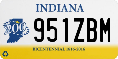 IN license plate 951ZBM