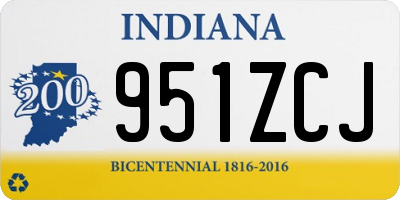 IN license plate 951ZCJ