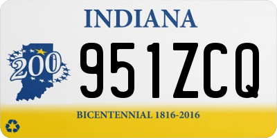 IN license plate 951ZCQ