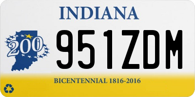 IN license plate 951ZDM