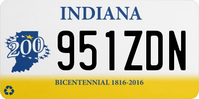 IN license plate 951ZDN
