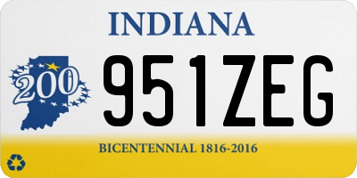 IN license plate 951ZEG