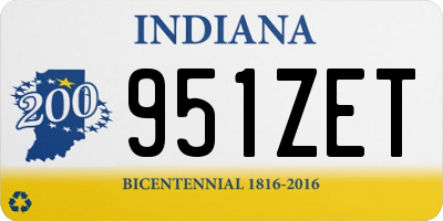 IN license plate 951ZET