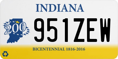 IN license plate 951ZEW