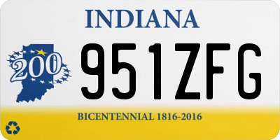 IN license plate 951ZFG