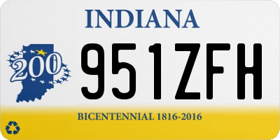 IN license plate 951ZFH