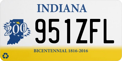 IN license plate 951ZFL