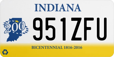 IN license plate 951ZFU