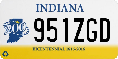 IN license plate 951ZGD
