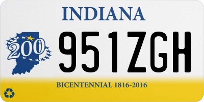 IN license plate 951ZGH