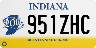 IN license plate 951ZHC