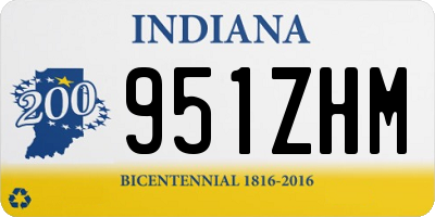 IN license plate 951ZHM