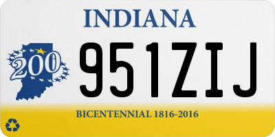 IN license plate 951ZIJ