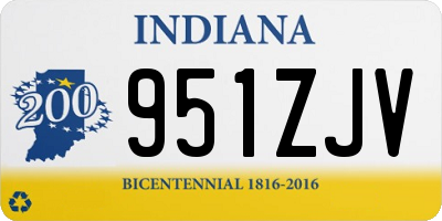 IN license plate 951ZJV