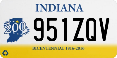 IN license plate 951ZQV