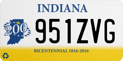 IN license plate 951ZVG