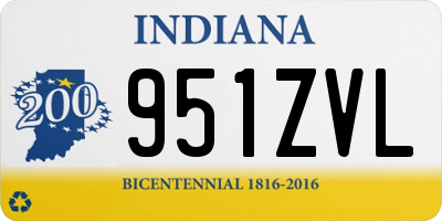 IN license plate 951ZVL