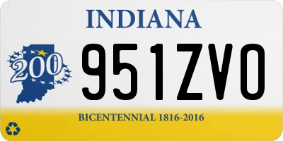 IN license plate 951ZVO
