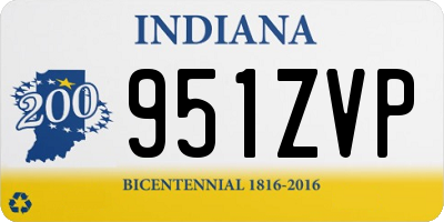 IN license plate 951ZVP