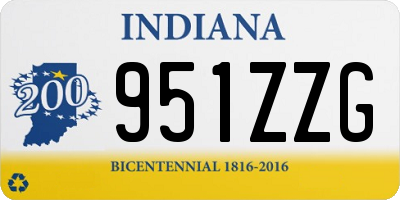 IN license plate 951ZZG
