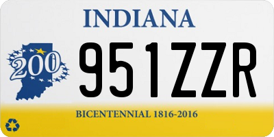 IN license plate 951ZZR